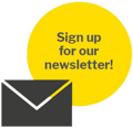 Ikon för brev och informationsruta med uppmaning om att signa upp för newsletter